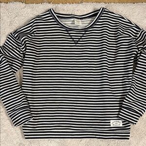 Vintage Abercrombie & Fitch Navy and White Striped Top